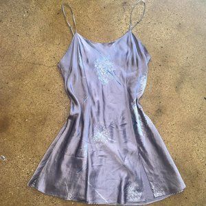 Mauve purple silk satin slip dress y2k 90s Victoria's Secret slip dress size M